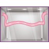 Calicot pour vitre Sticker Soldes Ruban adhésif pourcentage rose promotion destockage braderie liquidation mode parfumerie