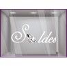 Autocollant devanture Sticker Soldes Diamant promotion offre promotionnelle destockage liquidation braderie lettrage adhesif