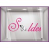 Autocollant devanture Sticker Soldes Diamant promotion offre promotionnelle destockage liquidation braderie lettrage adhesif