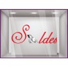 Autocollant devanture Sticker Soldes Diamant promotion offre promotionnelle destockage liquidation braderie lettrage adhesif