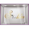 Autocollant devanture Sticker Soldes Diamant promotion offre promotionnelle destockage liquidation braderie lettrage adhesif