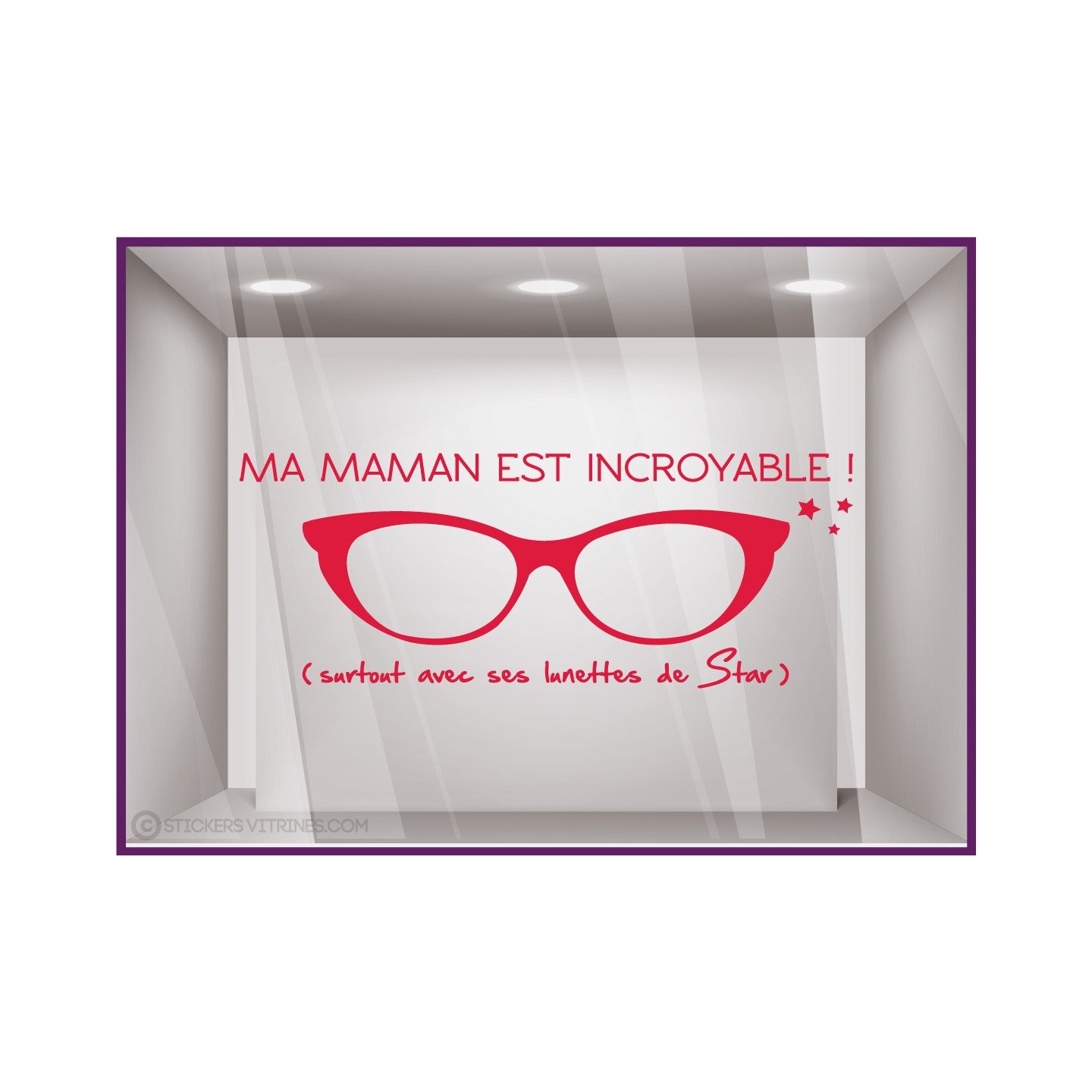 Calicot pour devanture Sticker ma Maman est incroyable !