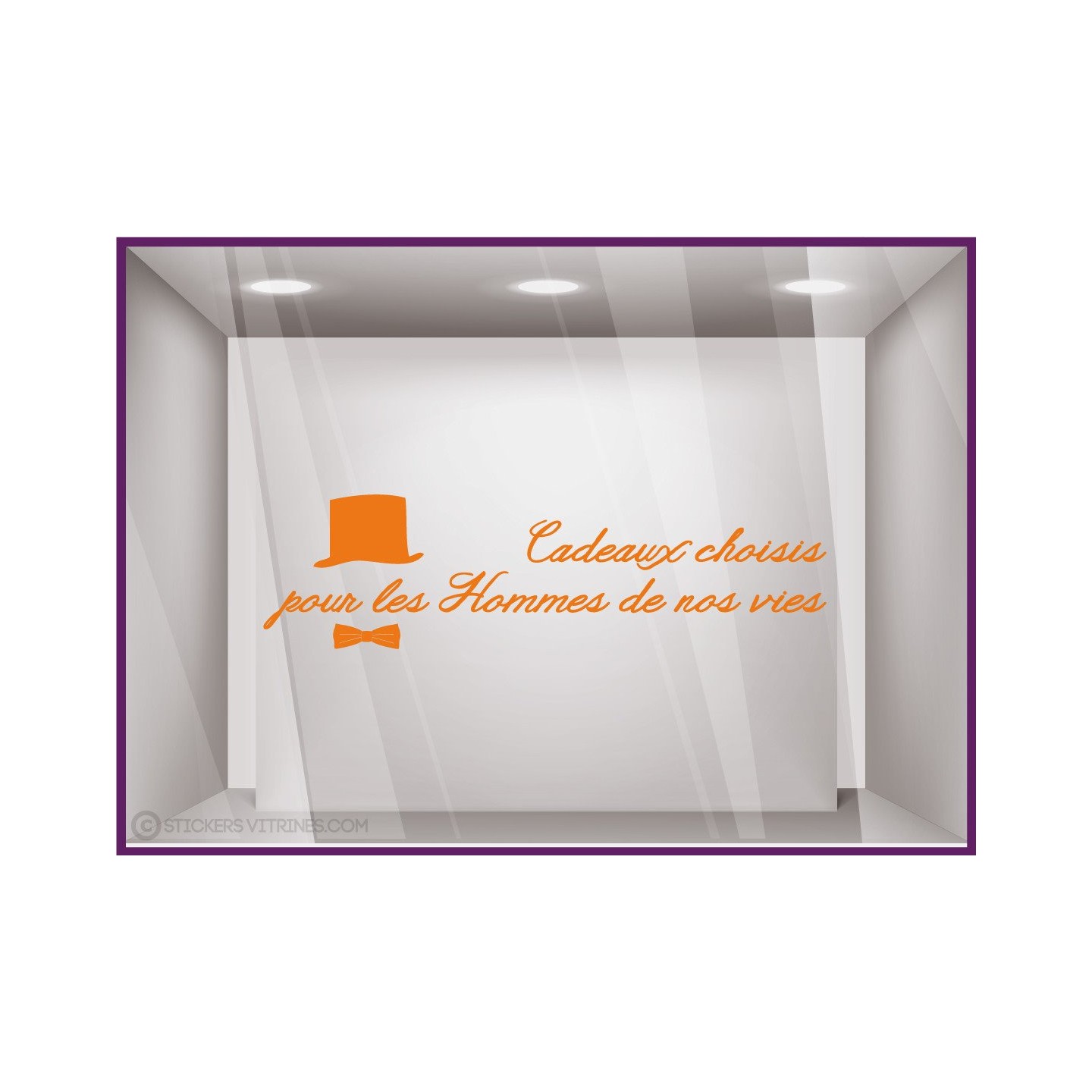 Sticker Cadeau choisi Homme fete des peres papas mode accessoires chapeau lettrage adhesif texte autocollant caviste