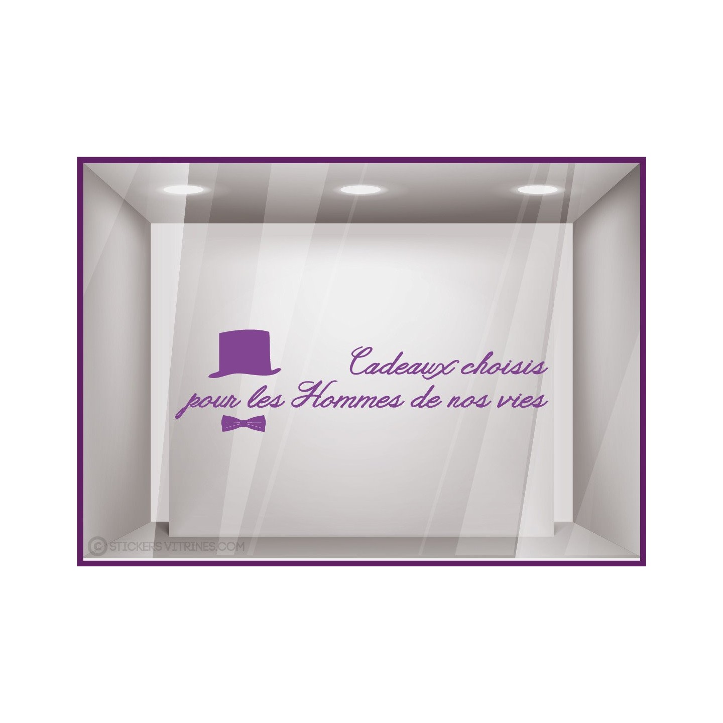 Sticker Cadeau choisi Homme fete des peres papas mode accessoires chapeau lettrage adhesif texte autocollant caviste