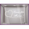 Autocollant pour vitre Sticker Maman Perles