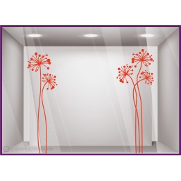 Kit de Stickers Grandes Fleurs Printemps Vitrophanie Adhesifs Magasin Idee decoration 