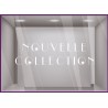 Sticker Nouvelle Collection etoiles vitrine devanture magasin boutqie mode lettrage adhesif calicot autocollant vitre