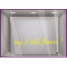 Sticker Say it with flowers devanture commerce fleuriste vitrine calicot lettrage adhesif autocollant lettre vitre
