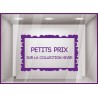 Sticker Petits Prix sur Collection d'Hiver destockage soldes promotions vitrophanie adhesif enseigne devanture lettrage