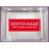 Sticker Destockage Avant Nouvelle Collection vitrophanie enseigne braderie soldes nouvelle collection mode maroquinerie adhesif 