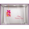 Kit de Stickers Happy Valentine's Day cadeau adhesif autocollant calicot vitrine magasin commerce mode bijouterie maroquinerie