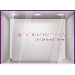 Sticker Ce Que Veulent Les Femmes ST Valentin