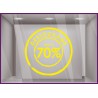 Sticker Tampon Destockage soldes braderie vitrophanie boutique enseigne vitrine devanture 