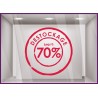 Sticker Tampon Destockage soldes braderie vitrophanie boutique enseigne vitrine devanture 
