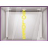 Sticker Soldes Vertical promotion lettrage adhesif destockage braderie liquidation pourcentage mode parfumerie 