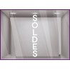 Sticker Soldes Vertical promotion lettrage adhesif destockage braderie liquidation pourcentage mode parfumerie 