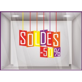 Sticker Soldes Etiquettes Multicolores promotion pourcentage offre promotionnelle destockage braderie liquidation 
