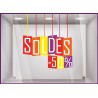 Sticker Soldes Etiquettes Multicolores promotion pourcentage offre promotionnelle destockage braderie liquidation 