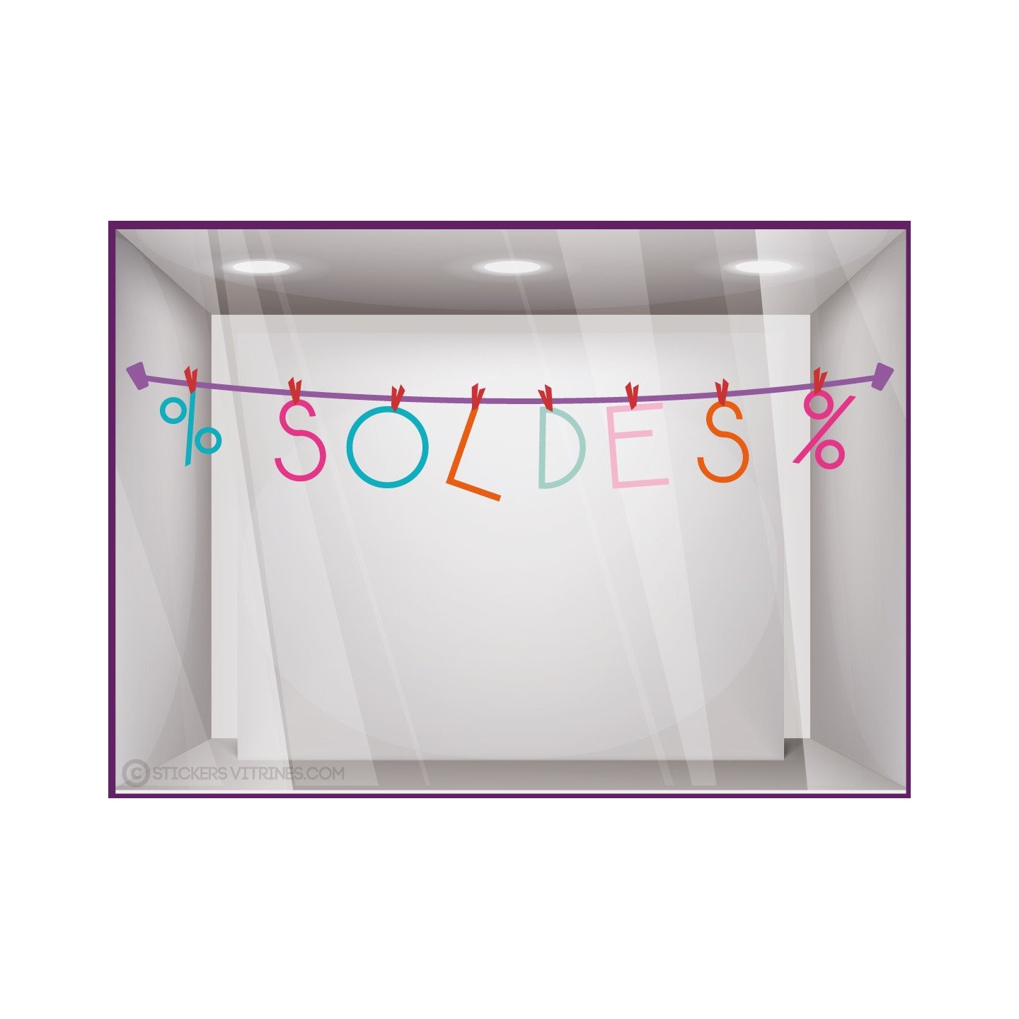 Sticker Soldes Pinces à linge promotion offre promotionnelle destockage braderie liquidation mode accessoire chaussure