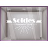 Sticker Soldes Partenaire Officiel promotion lettrage adhesif destockage braderi liquidation stock hiver ete mode opticien