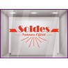 Sticker Soldes Partenaire Officiel promotion lettrage adhesif destockage braderi liquidation stock hiver ete mode opticien