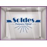 Sticker Soldes Partenaire Officiel promotion lettrage adhesif destockage braderi liquidation stock hiver ete mode opticien