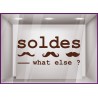 Sticker Soldes What else? promotion offre promotionnelle promos destockage braderie liquidation moustache mode accessoire