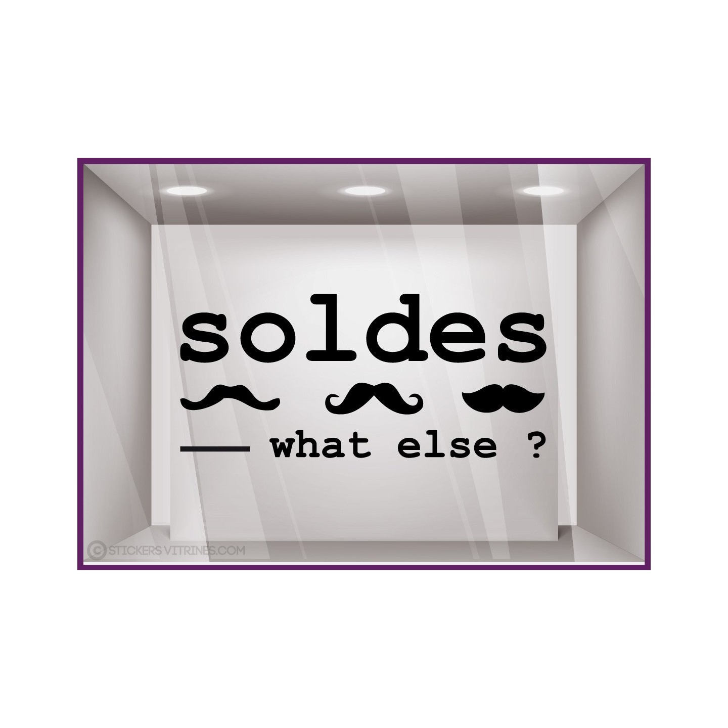 Sticker Soldes What else? promotion offre promotionnelle promos destockage braderie liquidation moustache mode accessoire