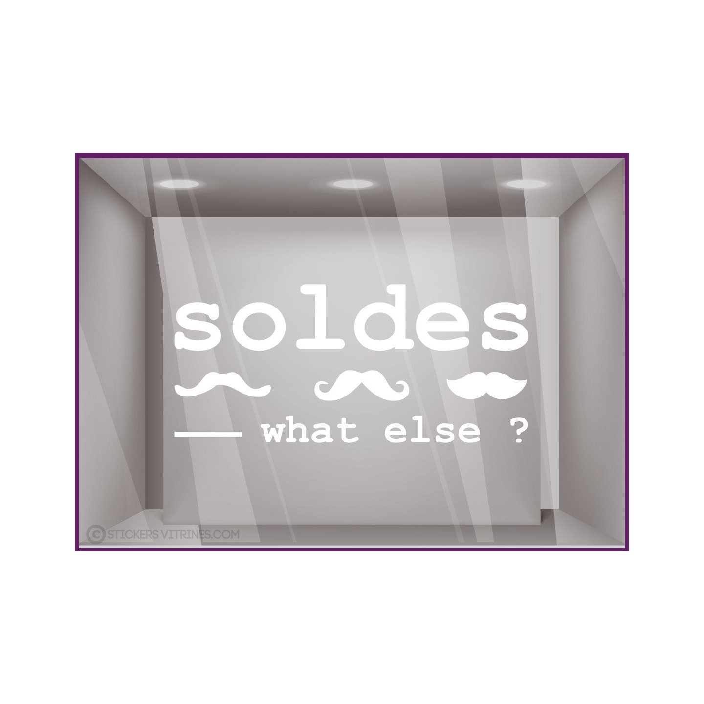 Sticker Soldes What else? promotion offre promotionnelle promos destockage braderie liquidation moustache mode accessoire