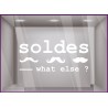 Sticker Soldes What else? promotion offre promotionnelle promos destockage braderie liquidation moustache mode accessoire