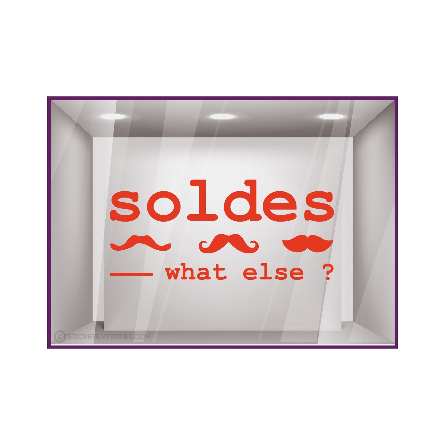 Sticker Soldes What else? promotion offre promotionnelle promos destockage braderie liquidation moustache mode accessoire