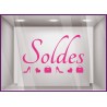Sticker Soldes Escarpins chaussure mode promotion offre promotionnelle destockage braderie liquidation femme calicot vitrophanie
