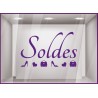 Sticker Soldes Escarpins chaussure mode promotion offre promotionnelle destockage braderie liquidation femme calicot vitrophanie