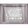 Sticker Soldes Escarpins chaussure mode promotion offre promotionnelle destockage braderie liquidation femme calicot vitrophanie