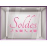 Sticker Soldes Escarpins chaussure mode promotion offre promotionnelle destockage braderie liquidation femme calicot vitrophanie