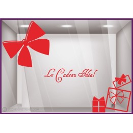 Kit de Stickers Le Cadeau IdEAL VITRINE NOEL DEVANTURE ADHESIF CALICOT VITROPHANIE VITRE LETTRAGE
