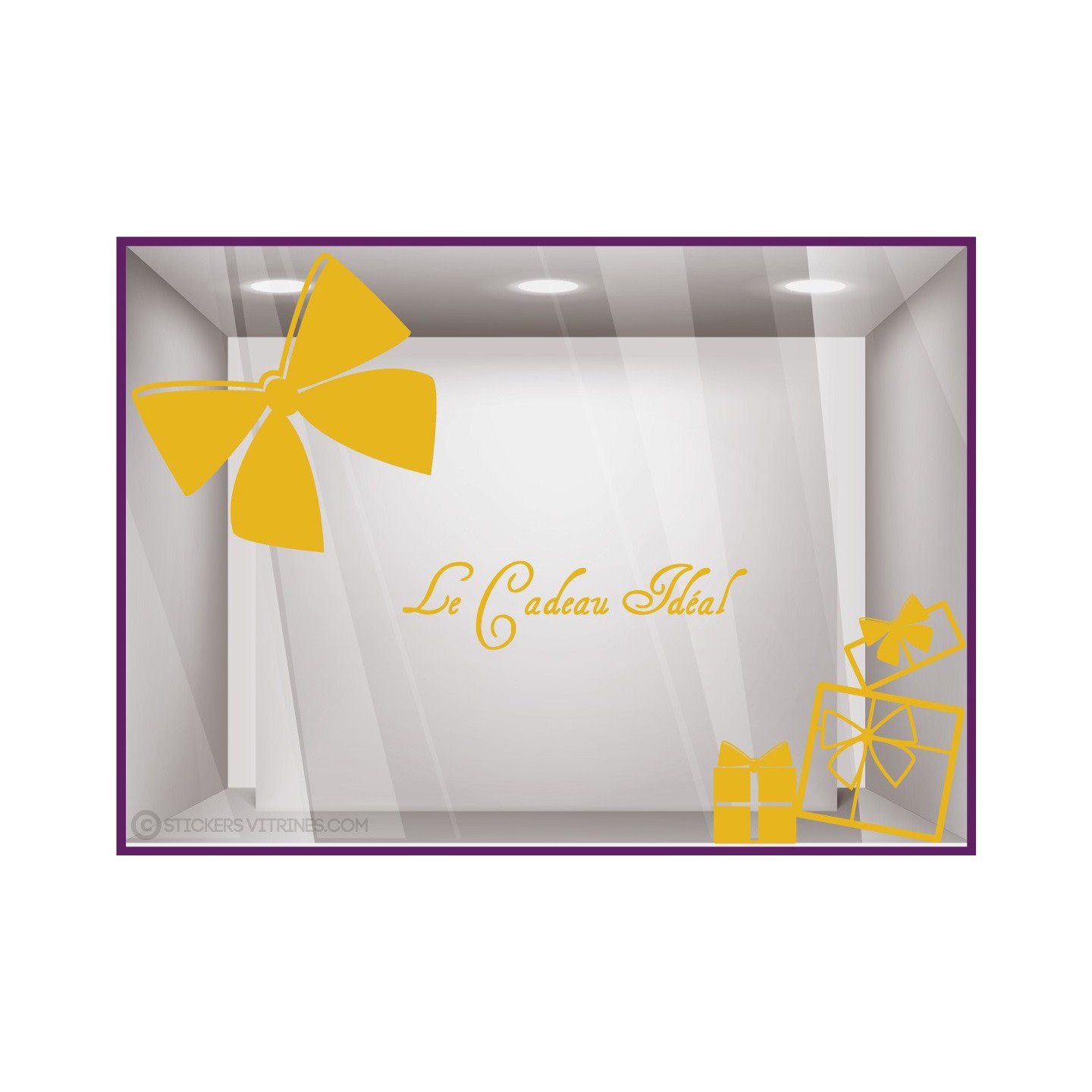 Kit de Stickers Le Cadeau IdEAL VITRINE NOEL DEVANTURE ADHESIF CALICOT VITROPHANIE VITRE LETTRAGE
