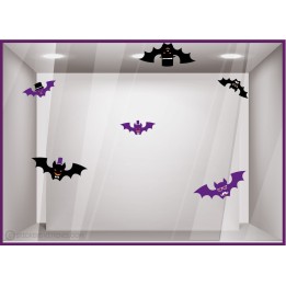 Stickers -Chauve-souris-Halloween-vitrine-devanture-boutique-octobre-autocollant