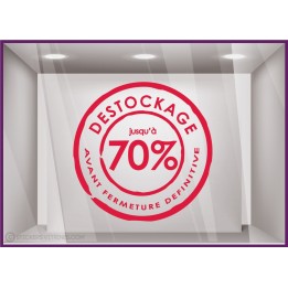 Sticker Tampon Destockage Avant Fermeture Définitive