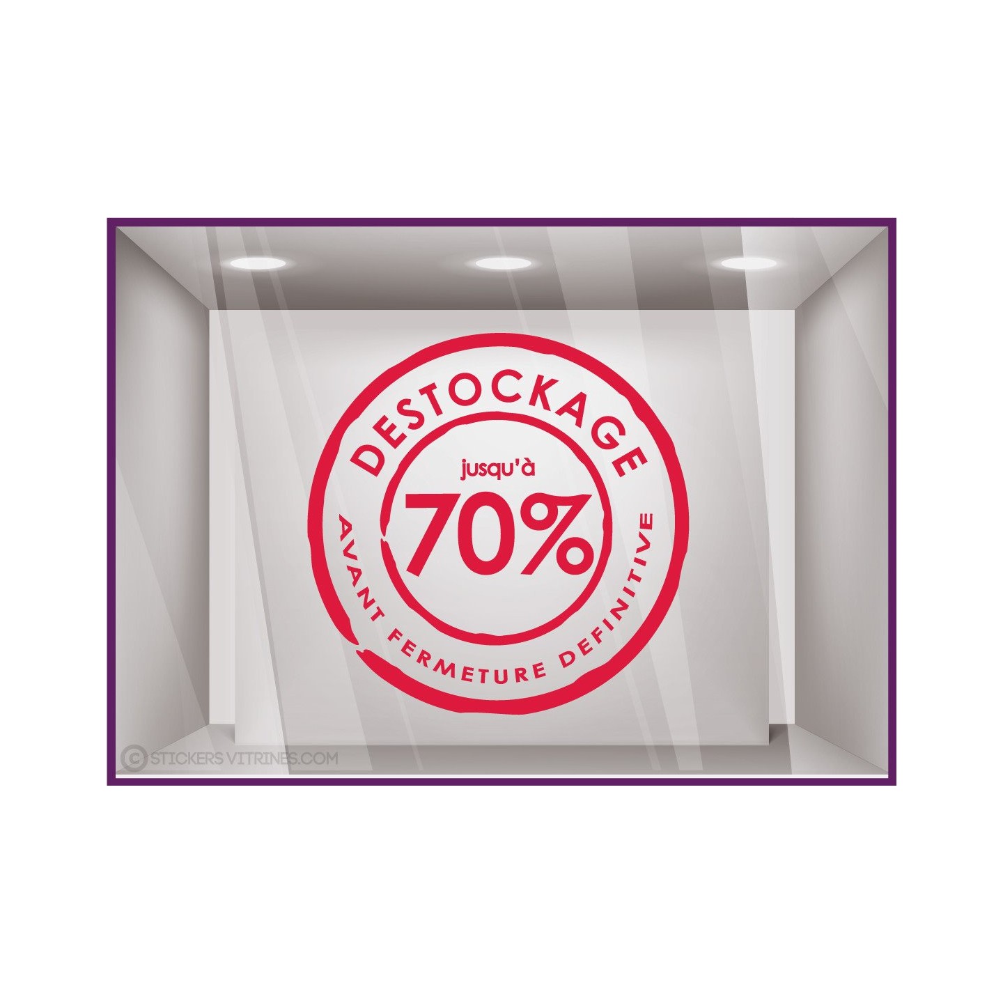 Sticker Tampon Destockage Avant Fermeture Définitive