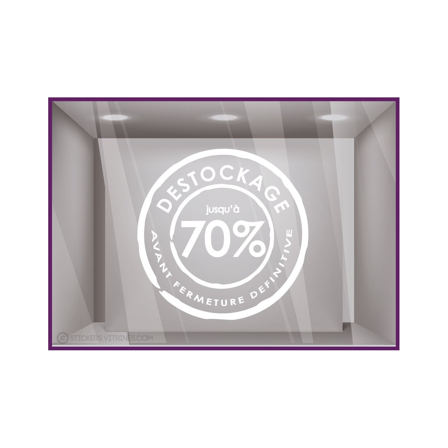Sticker Tampon Destockage Avant Fermeture Définitive