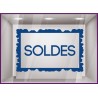 Sticker Soldes Cadre promotion lettrage adhesif pourcentage ete hiver destockage braderie liquidation mode maroquinerie