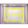 Sticker Soldes Cadre promotion lettrage adhesif pourcentage ete hiver destockage braderie liquidation mode maroquinerie