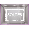 Sticker Soldes Cadre promotion lettrage adhesif pourcentage ete hiver destockage braderie liquidation mode maroquinerie